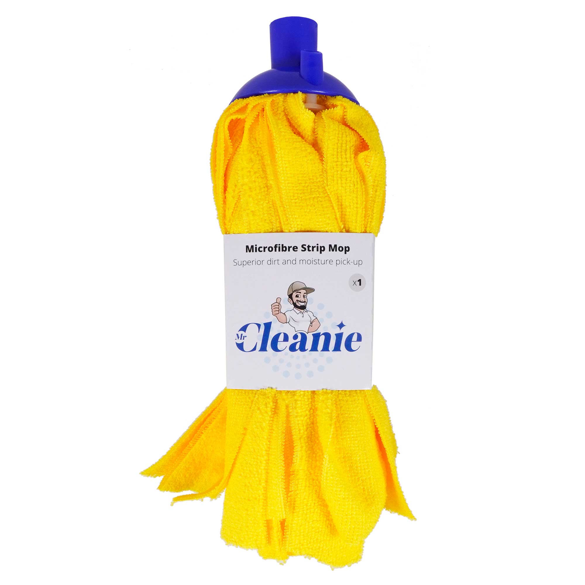 Mr Cleanie Microfibre Strip Mop Replacement Head for Household Cleaning Kitchen Bathroom